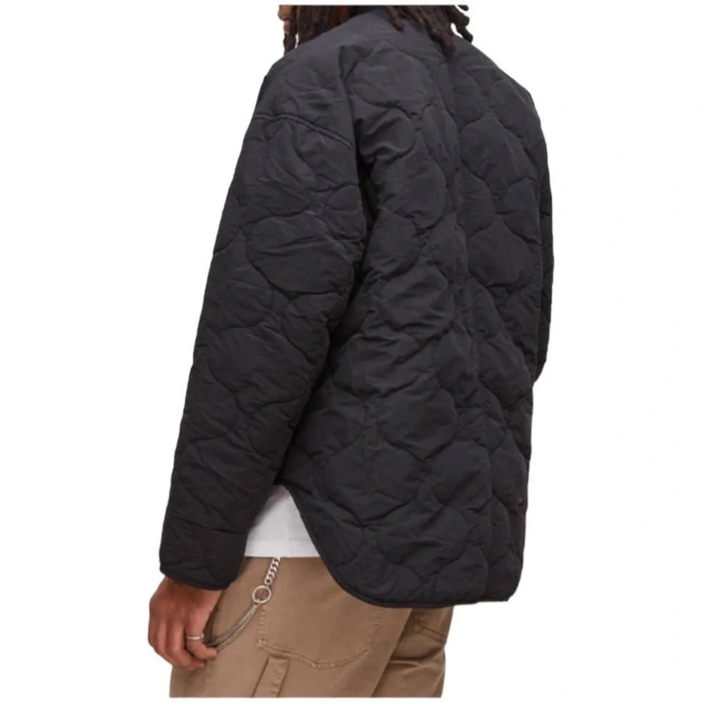 ALLSAINTS Jiro Quilted Bomber Jacket in Koto Black Size Small New - Picture 3 of 14